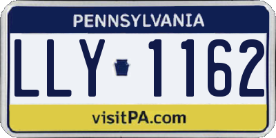 PA license plate LLY1162