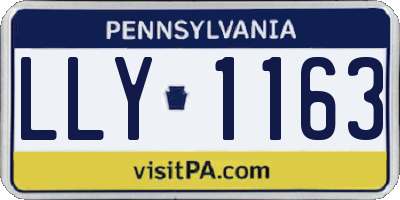 PA license plate LLY1163