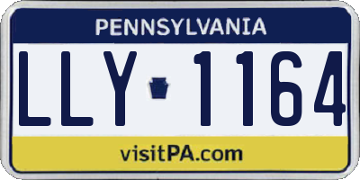 PA license plate LLY1164