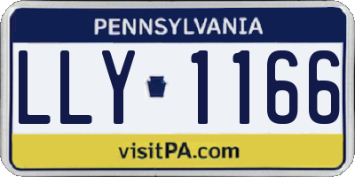 PA license plate LLY1166