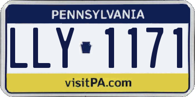 PA license plate LLY1171