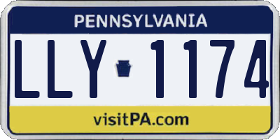 PA license plate LLY1174