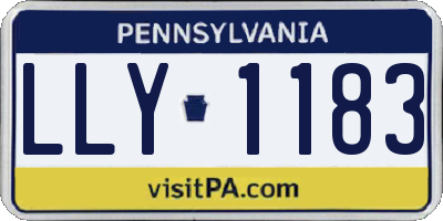 PA license plate LLY1183