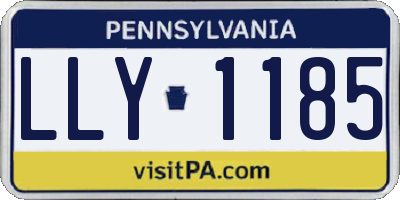PA license plate LLY1185