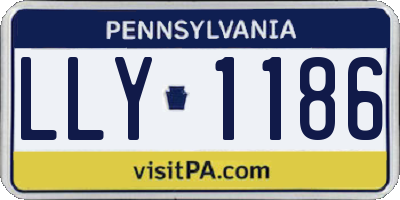 PA license plate LLY1186