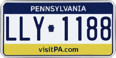 PA license plate LLY1188