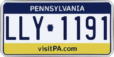 PA license plate LLY1191