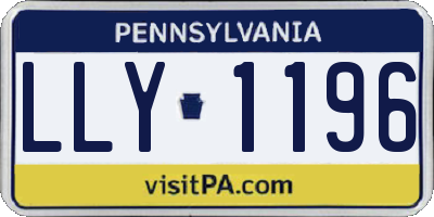PA license plate LLY1196