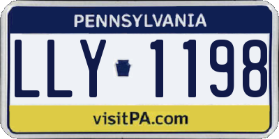 PA license plate LLY1198