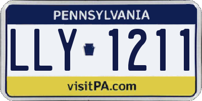 PA license plate LLY1211