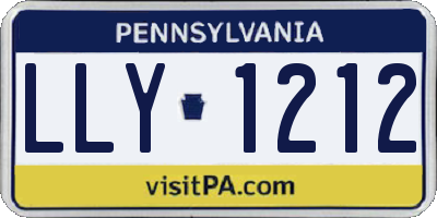 PA license plate LLY1212