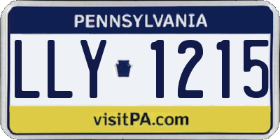 PA license plate LLY1215