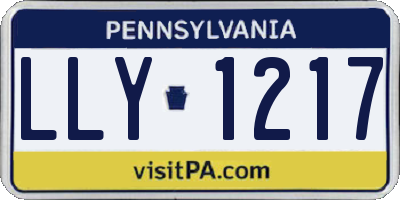 PA license plate LLY1217