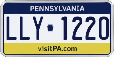 PA license plate LLY1220