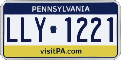 PA license plate LLY1221