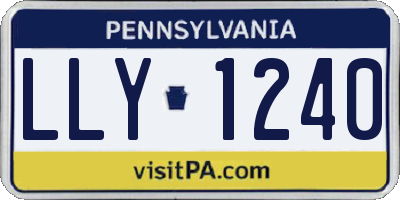 PA license plate LLY1240