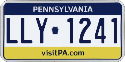 PA license plate LLY1241