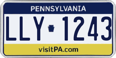 PA license plate LLY1243