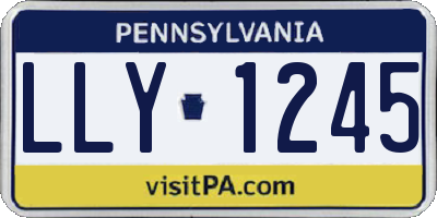 PA license plate LLY1245