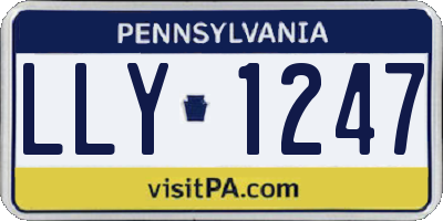 PA license plate LLY1247