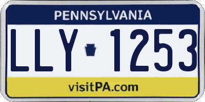 PA license plate LLY1253