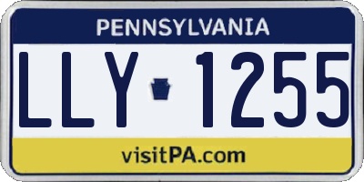 PA license plate LLY1255