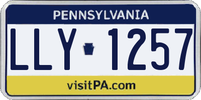 PA license plate LLY1257