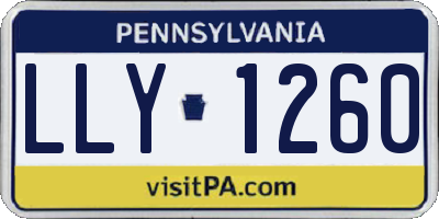 PA license plate LLY1260