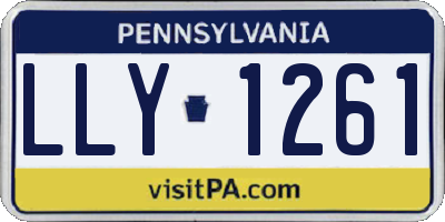 PA license plate LLY1261