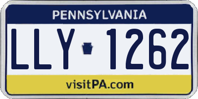 PA license plate LLY1262
