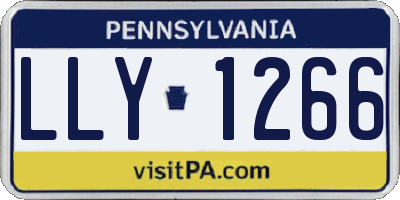PA license plate LLY1266