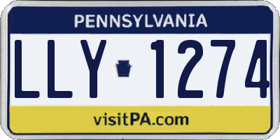 PA license plate LLY1274