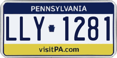 PA license plate LLY1281