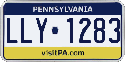PA license plate LLY1283