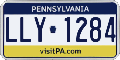 PA license plate LLY1284