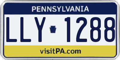 PA license plate LLY1288