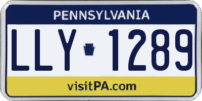 PA license plate LLY1289