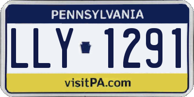 PA license plate LLY1291