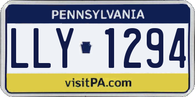PA license plate LLY1294
