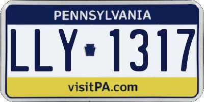 PA license plate LLY1317