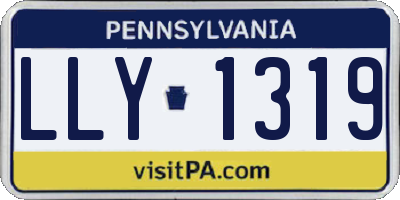 PA license plate LLY1319