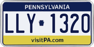 PA license plate LLY1320