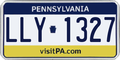 PA license plate LLY1327