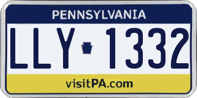 PA license plate LLY1332