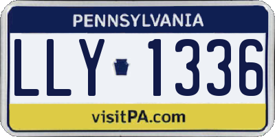 PA license plate LLY1336