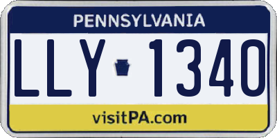 PA license plate LLY1340
