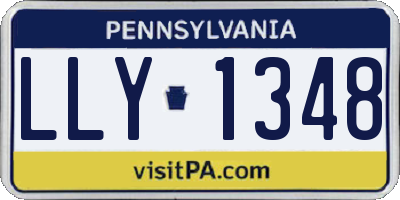 PA license plate LLY1348