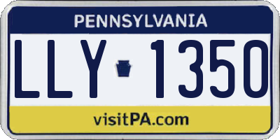 PA license plate LLY1350