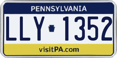 PA license plate LLY1352