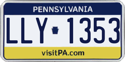 PA license plate LLY1353